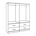 ΣΕΤ 2 ΤΜΧ ΝΤΟΥΛΑΠΑ 4ΦΥΛΛΗ ΜΕ 4 ΣΥΡΤΑΡΙΑ SONAMA 160X42X181 HM11349.02