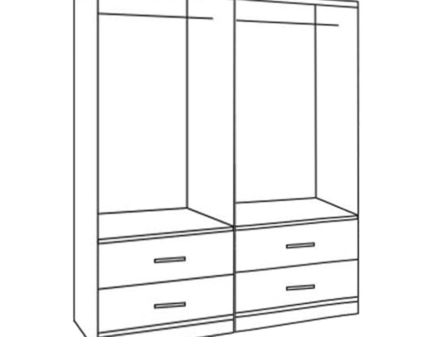 ΣΕΤ 2 ΤΜΧ ΝΤΟΥΛΑΠΑ 4ΦΥΛΛΗ ΜΕ 4 ΣΥΡΤΑΡΙΑ SONAMA 160X42X181 HM11349.02