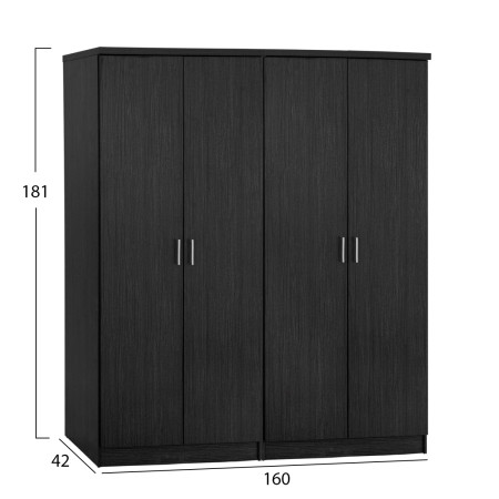 ΣΕΤ 2 ΤΜΧ ΝΤΟΥΛΑΠΑ 4ΦΥΛΛΗ ZEBRANO 160X42X181 HM11350.01