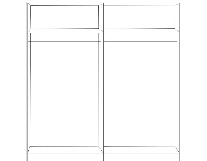 ΣΕΤ 2 ΤΜΧ ΝΤΟΥΛΑΠΑ 4ΦΥΛΛΗ ZEBRANO 160X42X181 HM11350.01