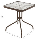 ΣΕΤ ΤΡΑΠΕΖΑΡΙΑ 3ΤΜΧ ΚΑΡΕΚΛΕΣ ΚΑΙ ΤΡΑΠΕΖΙ 60x60 HM5183.02