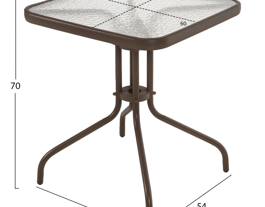 ΣΕΤ ΤΡΑΠΕΖΑΡΙΑ 3ΤΜΧ ΚΑΡΕΚΛΕΣ ΚΑΙ ΤΡΑΠΕΖΙ 60x60 HM5183.02
