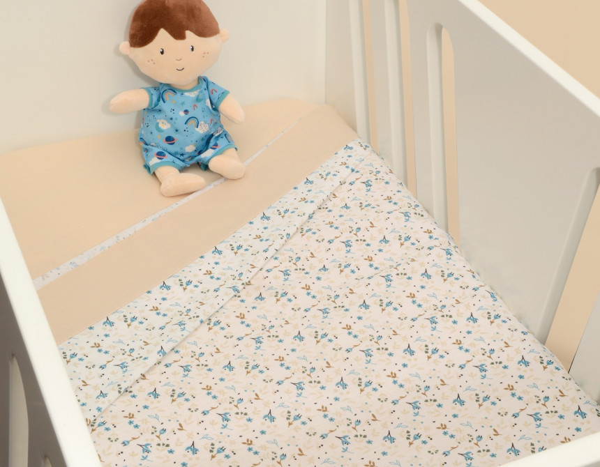 Σεντόνια Λίκνου Σετ 2τ -80x100-100% Βαμβάκι Design 217 Oliver Baby