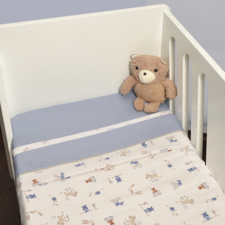 Oliver Baby Des.414 Σεντόνια Λίκνου Σετ 2τ -75x110-100% Βαμβάκι Ραφ