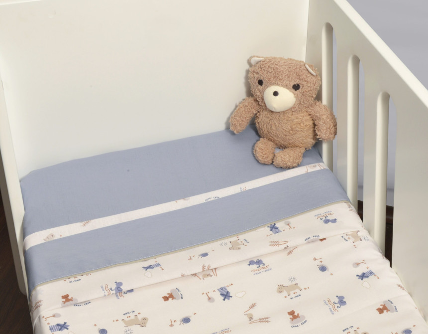 Oliver Baby Des.414 Σεντόνια Λίκνου Σετ 2τ -75x110-100% Βαμβάκι Ραφ