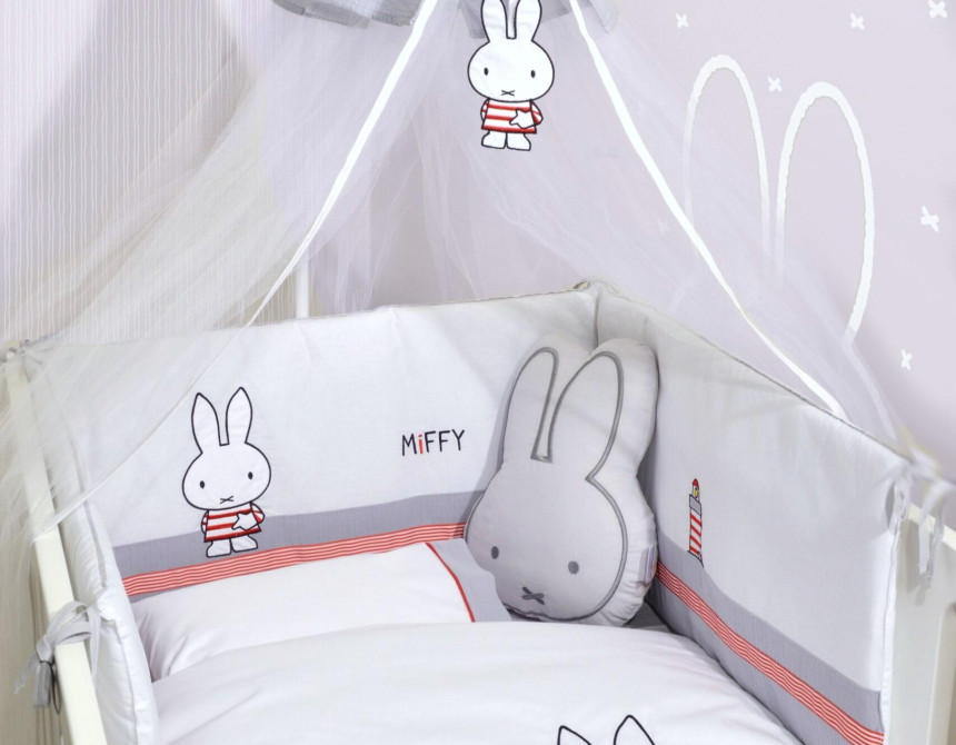 Miffy σετ 9τ Des.65 Προίκα Γκρι με Μεταλλικό Σίδερο Κουνουπιέρας αξίας 23€