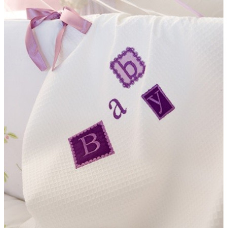 Baby Oliver des.602 Κουβέρτα Πικέ Κούνιας 100x140