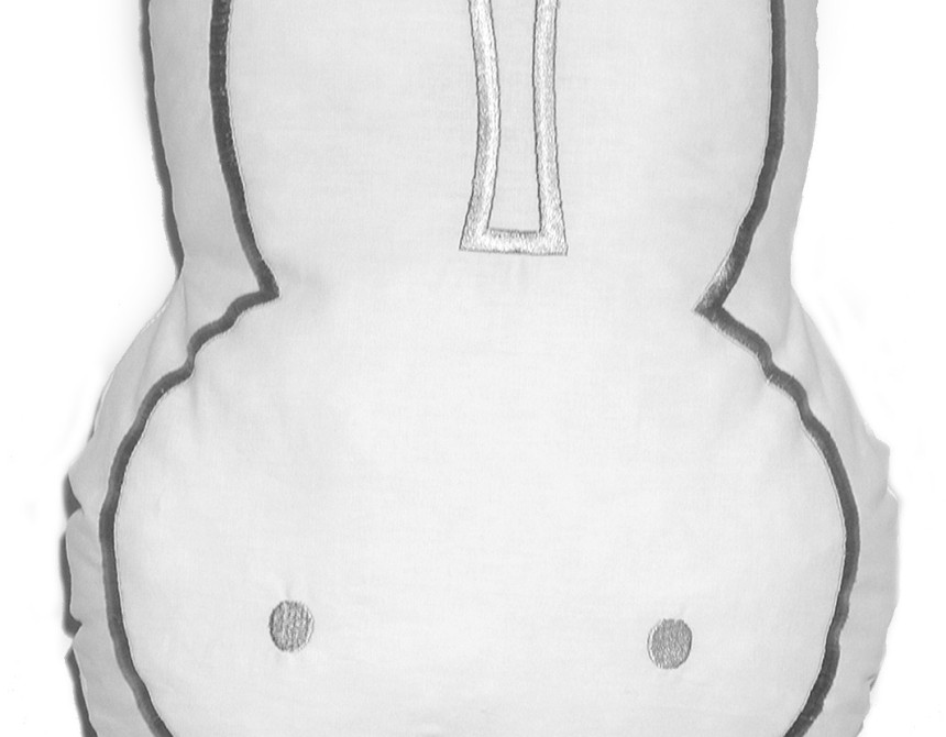 Miffy Des.55 Μαξιλάρι Διακ/κο με γκρι κέντημα 35χ25