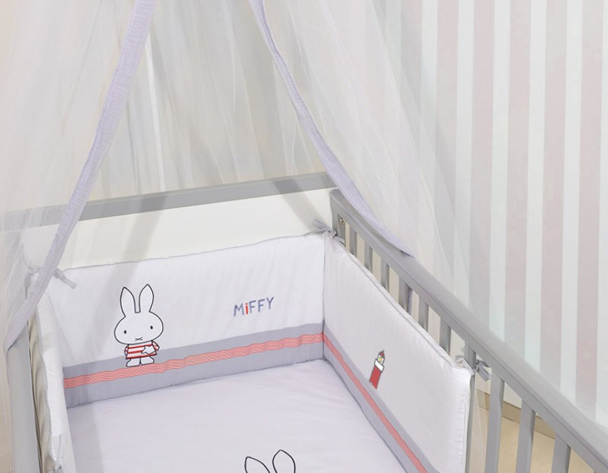 Miffy Des 65 Σετ Προίκας 3 τεμ Μουσελίνα Γκρι