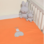 Miffy Des.13 Πικέ κούνιας Πορτοκαλί 100x140