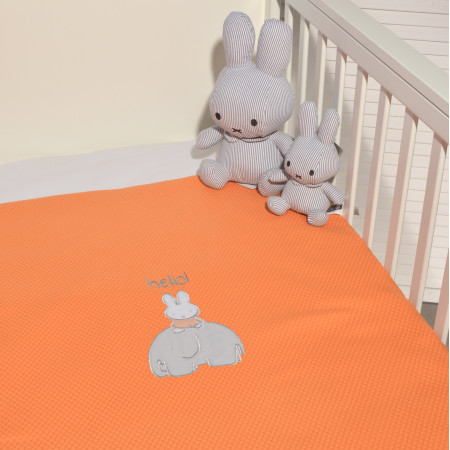Miffy Des.13 Πικέ κούνιας Πορτοκαλί 100x140