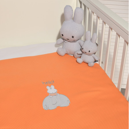 Miffy Des.13 Πικέ Αγκαλιάς Πορτοκαλί 80x100