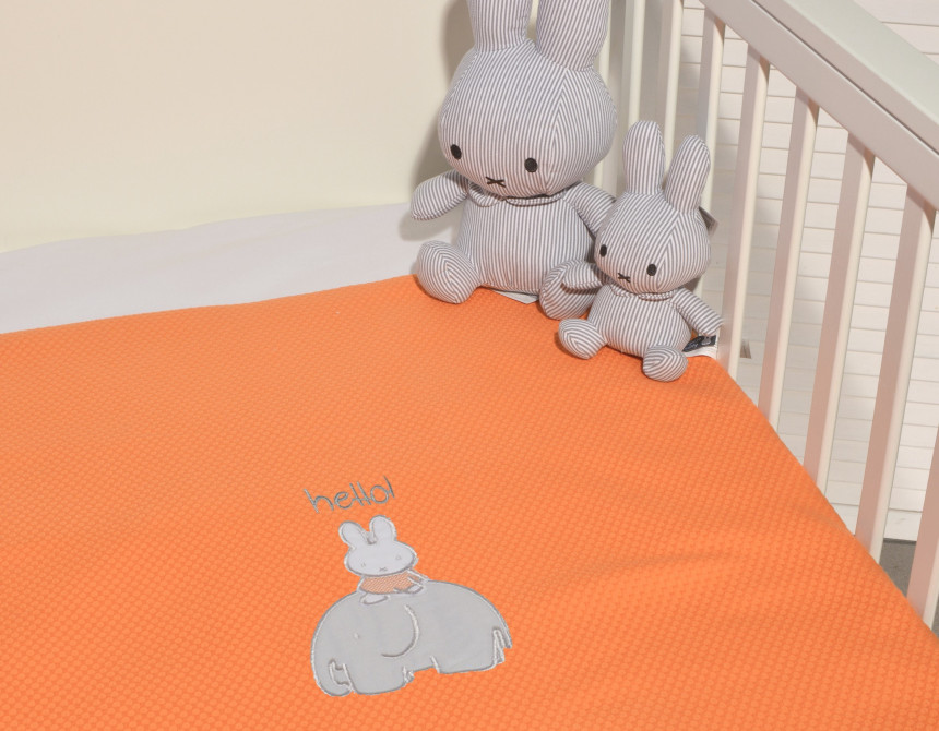 Miffy Des.13 Πικέ Αγκαλιάς Πορτοκαλί 80x100