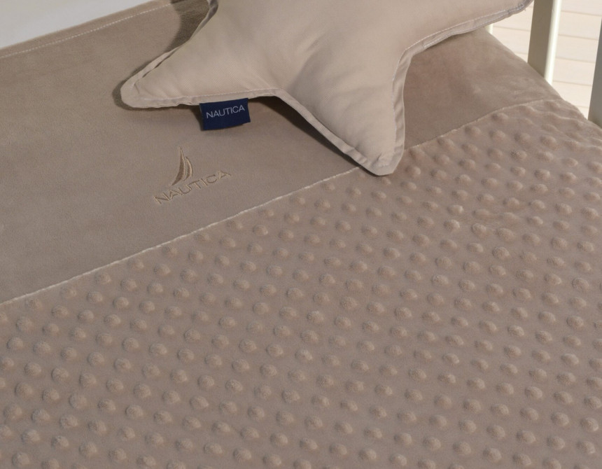 Nautica Des 904 Κουβέρτα Minky Mπεζ Διπλής όψης 75χ95