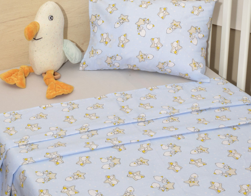 Oliver Baby Σχέδιο 211 Σεντόνια Λίκνου Εμπριμέ 100% βαμβάκι - 3 τεμ 110x160 - Ελληνικής ραφής