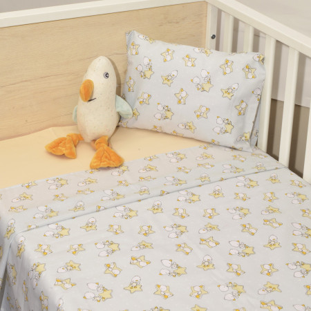 Oliver Baby Σχέδιο  Σεντόνια Λίκνου Εμπριμέ 100% βαμβάκι - 3 τεμ 110x160 - Ελληνικής ραφής