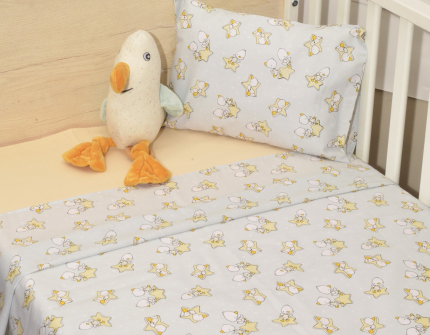 Oliver Baby Σχέδιο  Σεντόνια Λίκνου Εμπριμέ 100% βαμβάκι - 3 τεμ 110x160 - Ελληνικής ραφής