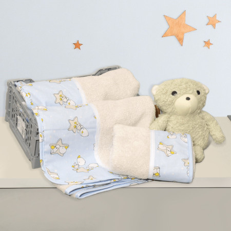 Oliver Baby Σετ Πετσέτες Εμπριμέ - 2 τεμ Σχ΄΄εδιο 211 100% βαμβάκι 450 ΓΡΜ/ΤΜ - 30Χ50 70Χ120 - Ελληνικής ραφής