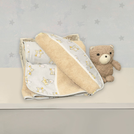 Oliver Baby Σετ Πετσέτες Εμπριμέ - 2 τεμ Σχ΄΄εδιο 210 100% βαμβάκι 450 ΓΡΜ/ΤΜ - 30Χ50 70Χ120 - Ελληνικής ραφής