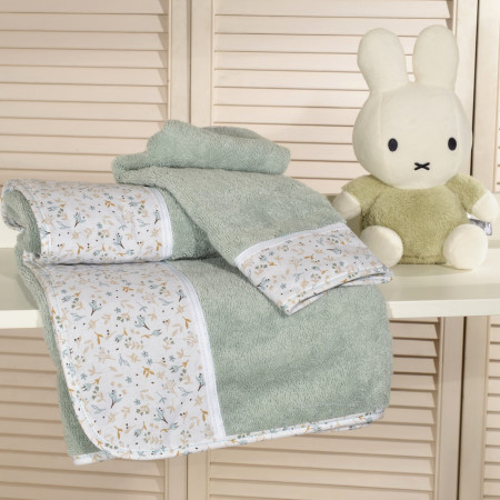 Oliver Baby σετ πετσέτες μέντα 2 τεμ σχέδιο 403-1 100% βαμβάκι 450 ΓΡΜ/ΤΜ - 30Χ50 70Χ120