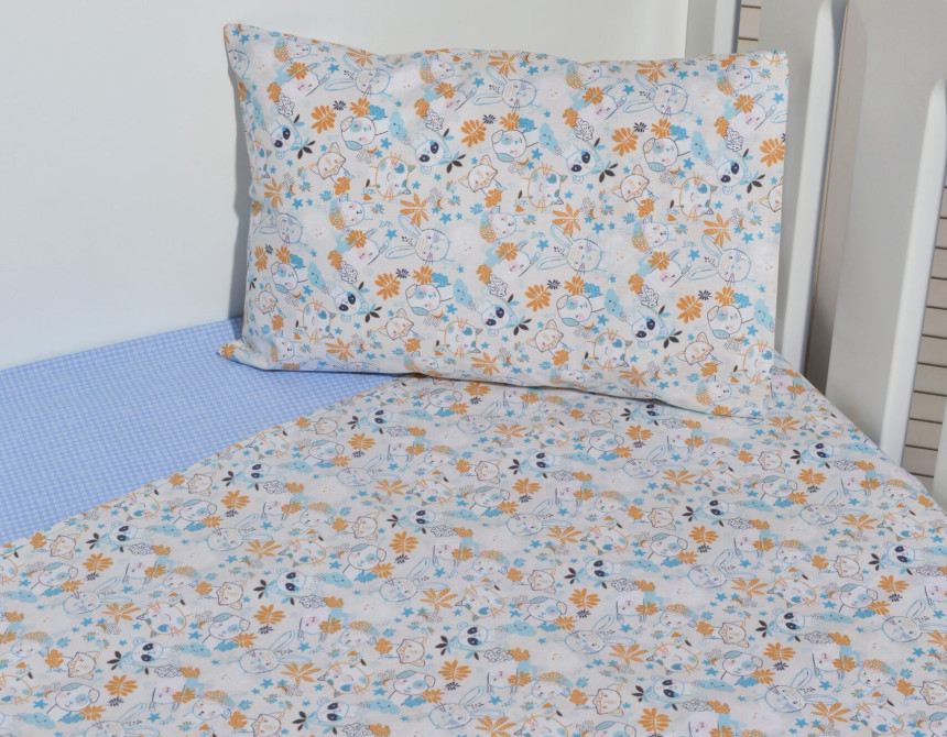 Oliver Baby Σχέδιο 200 σεντόνια κούνιας 100% βαμβάκι - 3 τεμ 110χ160