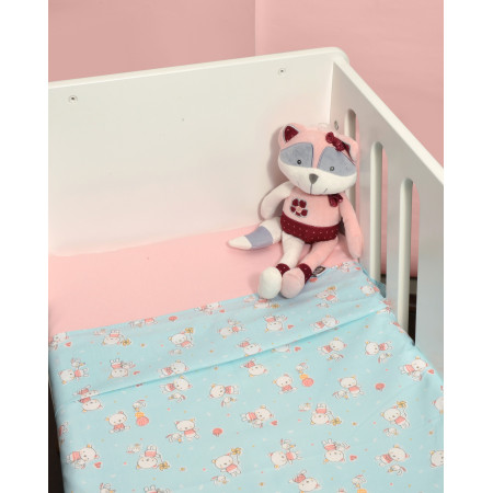 Oliver Baby Σχέδιο 212 Σεντόνια Λίκνου Εμπριμέ 100% βαμβάκι - 2 τεμ 80x100 - Ελληνικής ραφής
