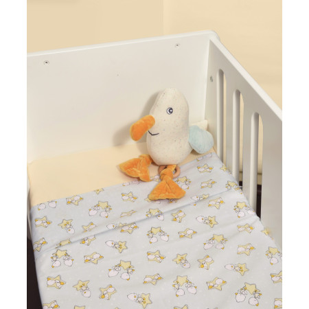 Oliver Baby Σχέδιο 210 Σεντόνια Λίκνου Εμπριμέ 100% βαμβάκι - 2 τεμ 80x100 - Ελληνικής ραφής