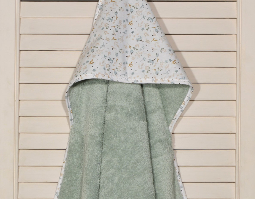 Oliver Baby μπουρνούζι μέντα Σχέδιο 403-1 75χ75 100% βαμβάκι 450grs/sqm Oliver Baby