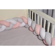 Oliver Baby Des.3125 πλεξούδα Λευκό-Γκρι-Ροζ Βαμβακερή 20x200