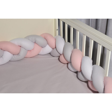 Oliver Baby Des.3125 πλεξούδα Λευκό-Γκρι-Ροζ Βαμβακερή 20x200