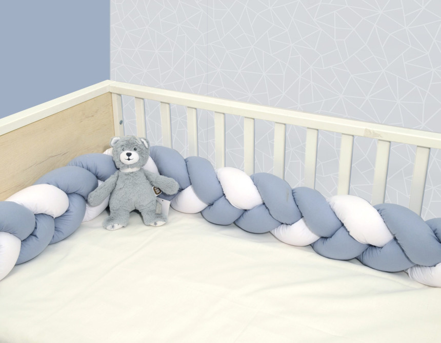 Oliver Baby Des.3170 πλεξούδα Ραφ - Λευκό τριπλή Βαμβακερή 20x200