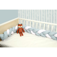 Oliver Baby Des.3130 πλεξούδα Λευκή-Μέντα τριπλή Βαμβακερή 20x200