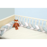 Oliver Baby Des.3135 πλεξούδα Λευκό-Μέντα-Γκρι  Βαμβακερή 20x200