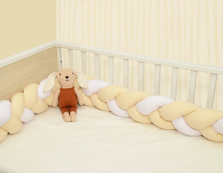 Oliver Baby Des.3140 πλεξούδα Εκρού-Λευκό τριπλή Βαμβακερή 20x200