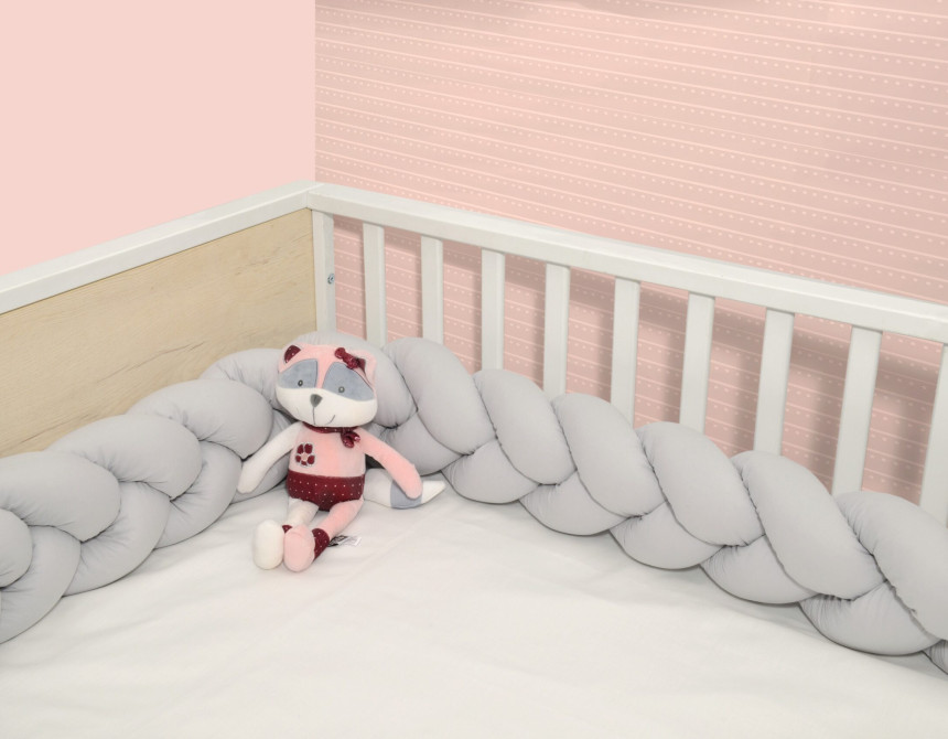 Oliver Baby Des.315 πλεξούδα Γκρι τριπλή Βαμβακερή 20x200