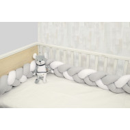 Oliver Baby Des.3150 πλεξούδα Λευκή-Γκρι τριπλή Βαμβακερή 20x200