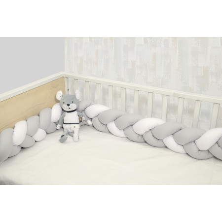 Oliver Baby Des.3150 πλεξούδα Λευκή-Γκρι τριπλή Βαμβακερή 20x200