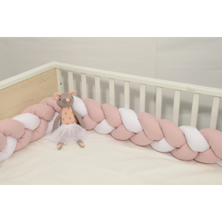 Oliver Baby Des.3160 πλεξούδα Σάπιο Μήλο - Λευκό τριπλή Βαμβακερή 20x200