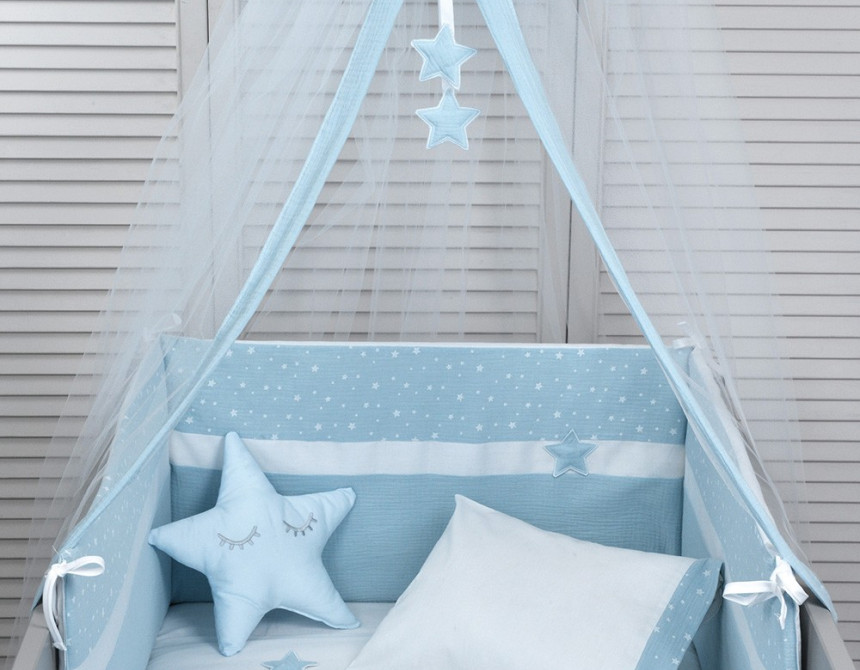 Oliver Baby des.371 Σετ Προίκας 3τ Μουσελίνα Σιέλ