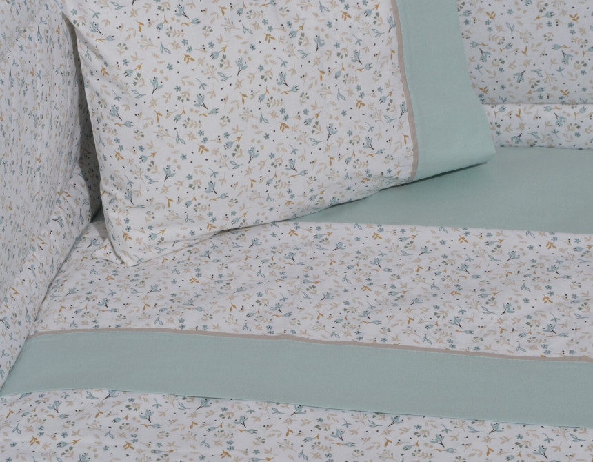 Oliver Baby Des.403 Σεντόνια Κούνιας Σετ 3τ -110x170 Μέντα