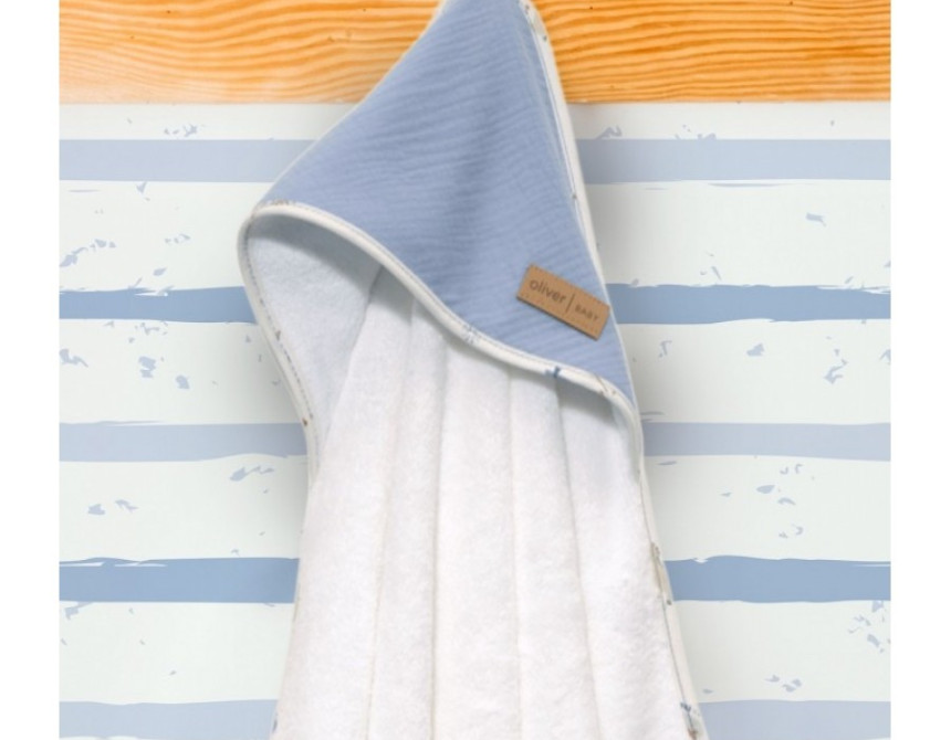 Μπουρνούζι κάπα 75x75 100% βαμβάκι 450 γρμ/τμ Design 413 Oliver Baby