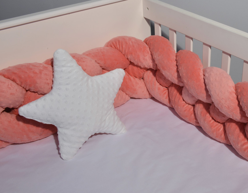 Oliver Baby Des.9260 Πλεξούδα Βελουτέ 24χ200 Ανάγλυφη Κοραλί τετραπλή