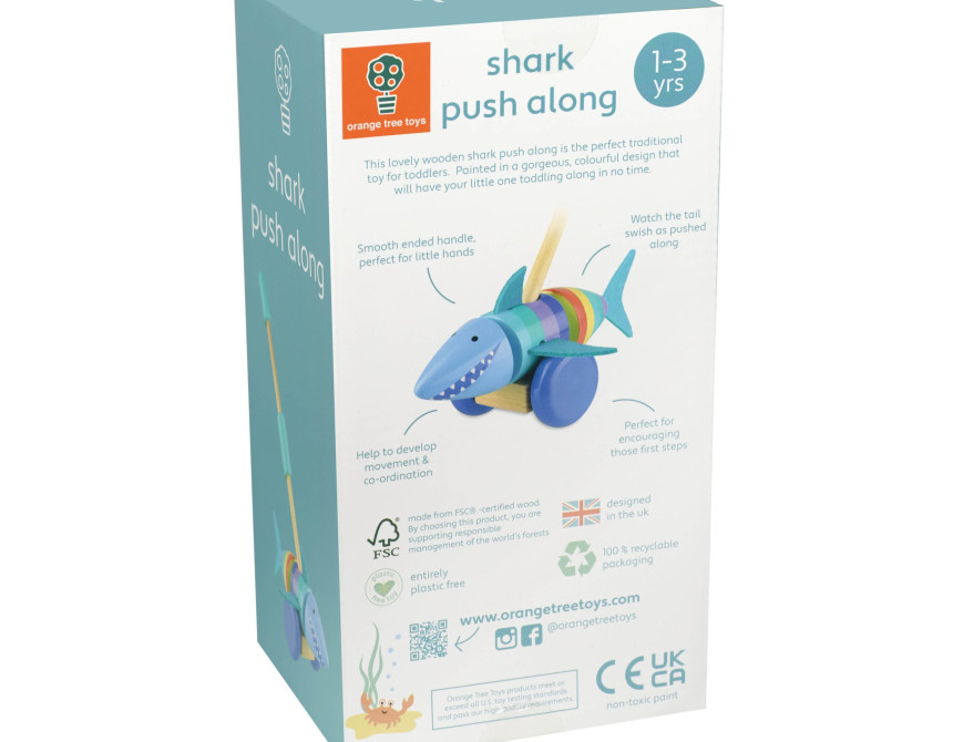 Καρχαρίας Παιχνίδι ώθησης Orange Tree Toys
