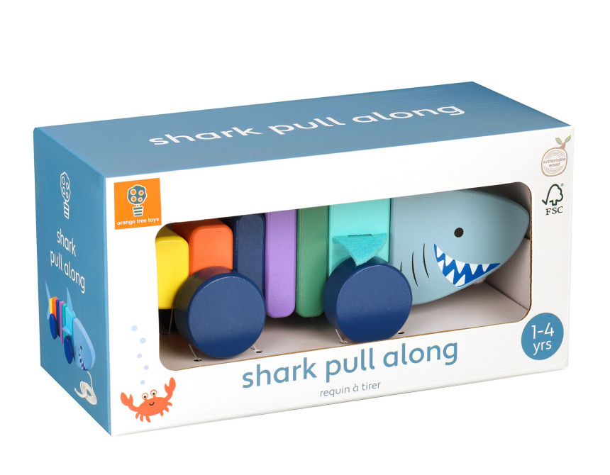Καρχαρίας συρόμενο ξύλινο παιχνίδι Orange Tree Toys