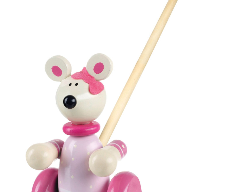 Παιχνίδι ώθησης Pink Mouse Orange Tree Toys