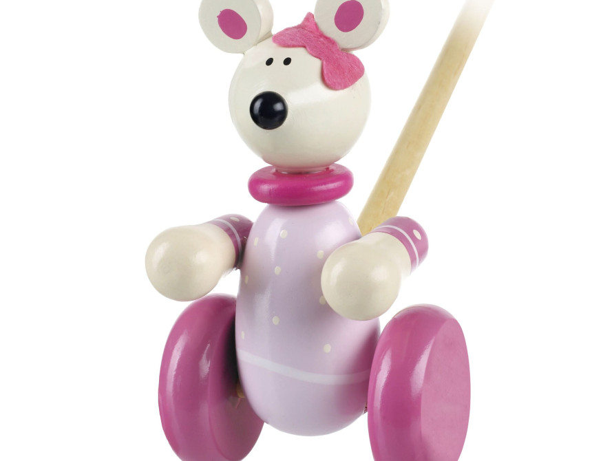 Παιχνίδι ώθησης Pink Mouse Orange Tree Toys
