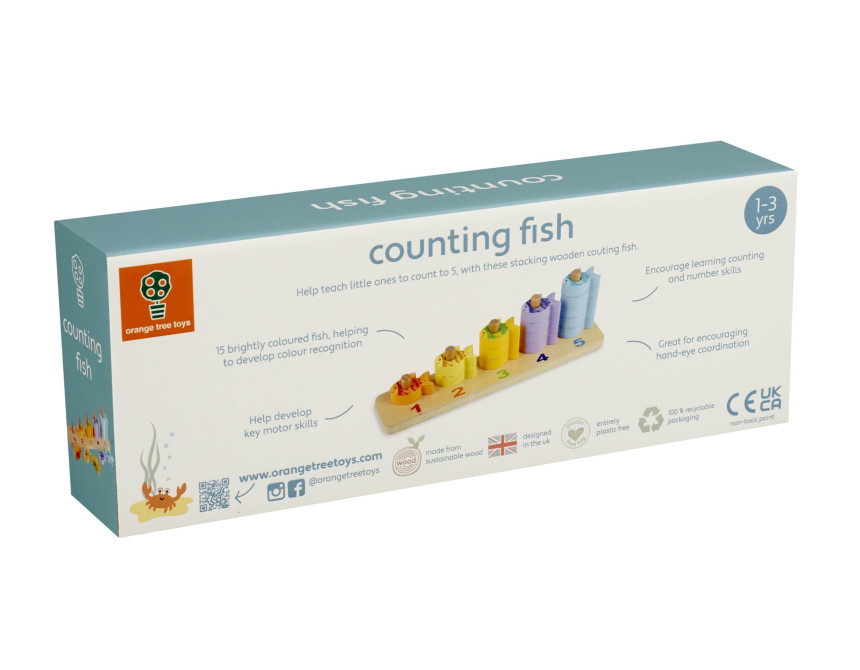 Παιχνίδι Στοίβαξης και Μετρήματος Sea Life Orange Tree Toys
