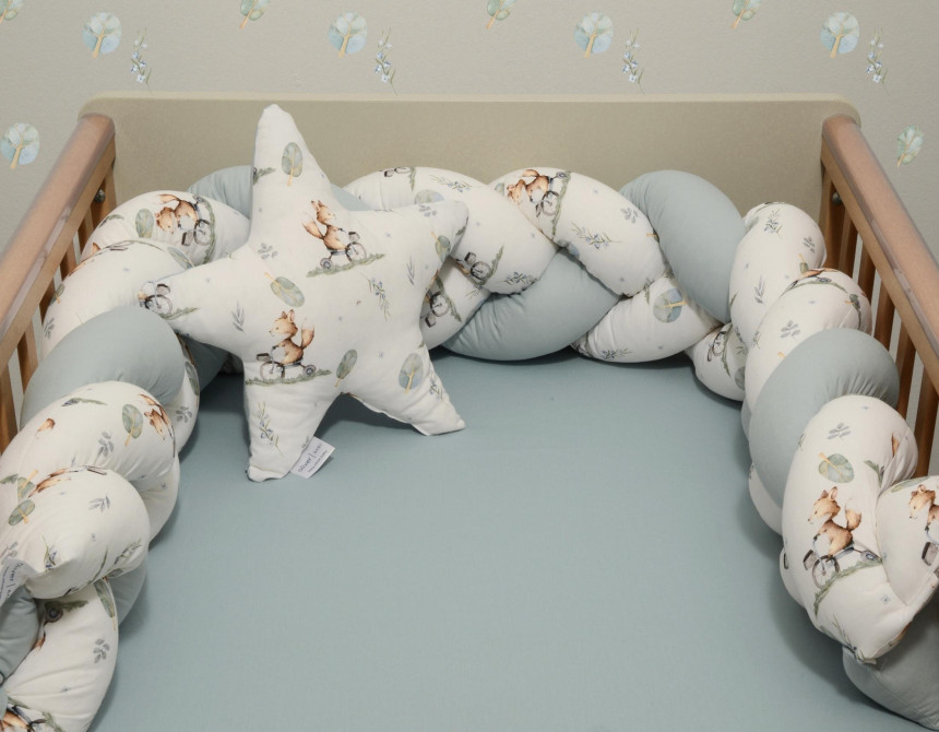 Πλεξούδα Τριπλή Βαμβακερή Design 423 20x200cm με Ειδική Εσωτερική Επένδυση Oliver Baby