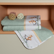 Σετ πετσέτες 2 τεμ 100% βαμβάκι 450 γρμ/τμ 30x50 & 70x120 Design 423 Oliver Baby