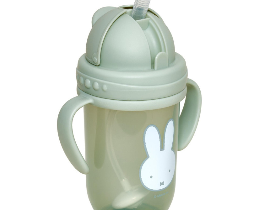 Παγούρι με Χερούλια και Καλαμάκι 260ml Miffy Green KOKO